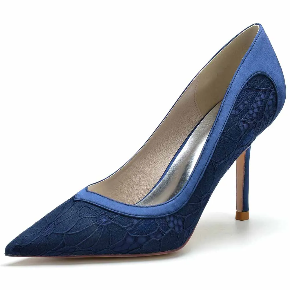 Lace Bridal Heels Party Pumps Formal Dress Shoes