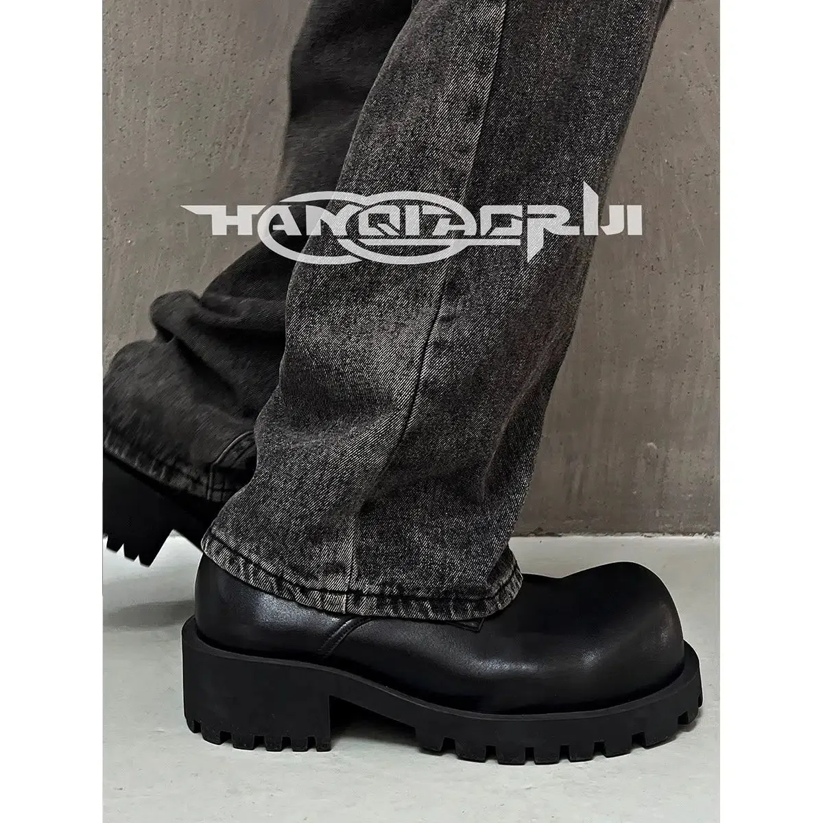 Lace-up Big Round head Derby Shoes
