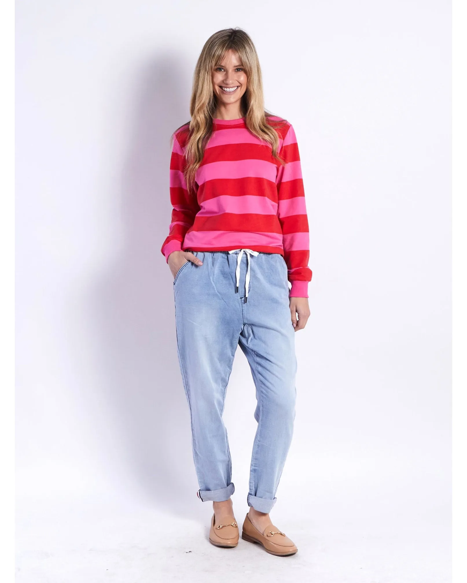 Leoni Austin Sweat - Pink/Red