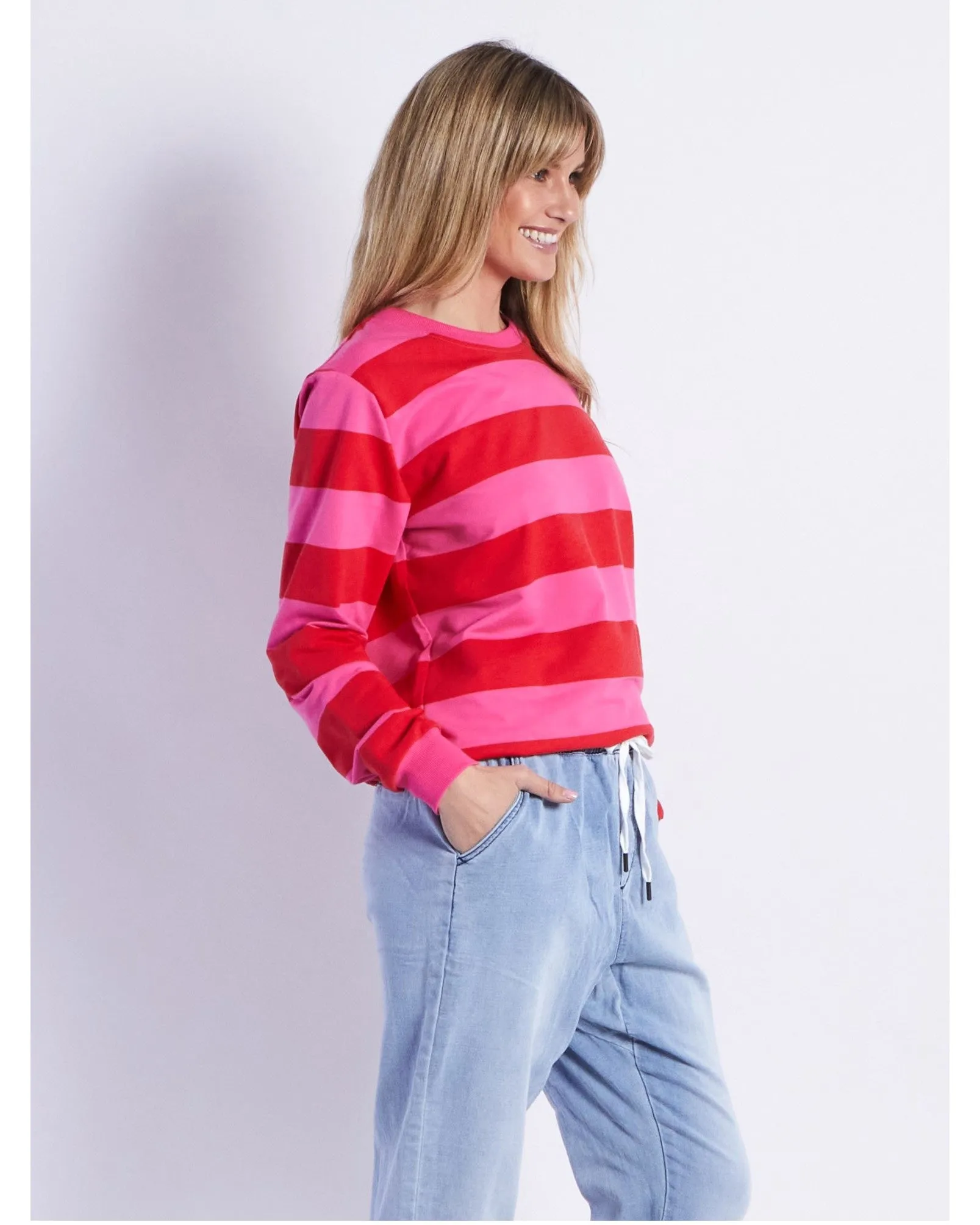 Leoni Austin Sweat - Pink/Red