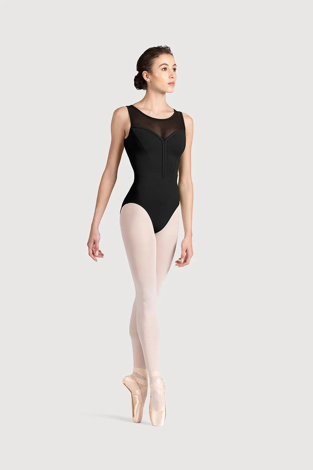 LM53115 - Mirella Miami Mesh Back Womens Tank Leotard