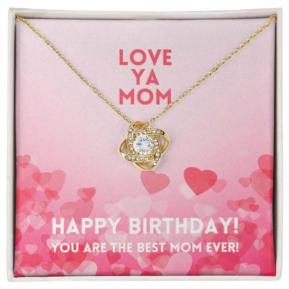 Love Ya Mom Happy Birthday Alluring Beauty Necklace