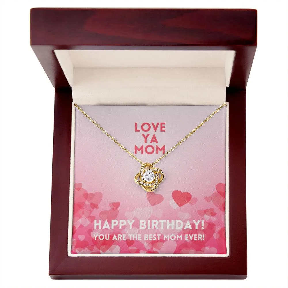 Love Ya Mom Happy Birthday Alluring Beauty Necklace