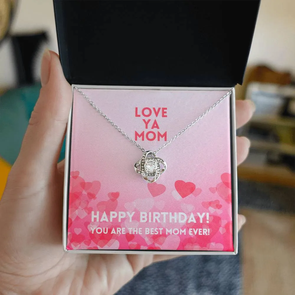 Love Ya Mom Happy Birthday Alluring Beauty Necklace