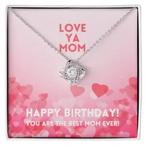Love Ya Mom Happy Birthday Alluring Beauty Necklace