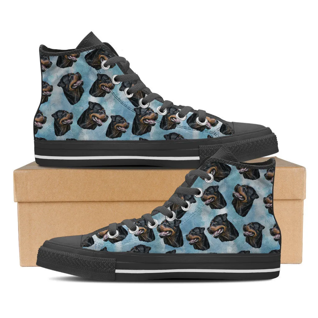 Loyal Rotties Mens High Top Shoe (Black)