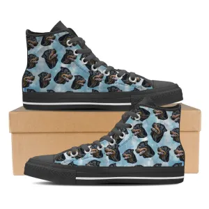 Loyal Rotties Womens High Top Shoe (Black)