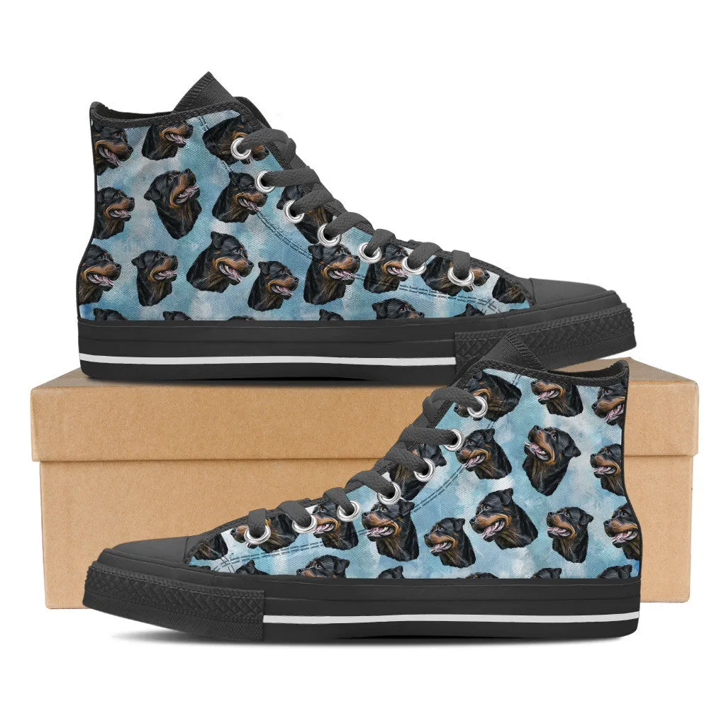 Loyal Rotties Womens High Top Shoe (Black)