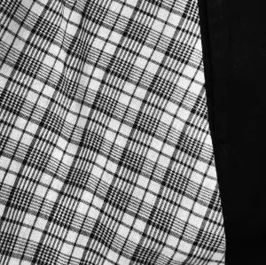Maaya Short Length - Black/Gingham Poplin