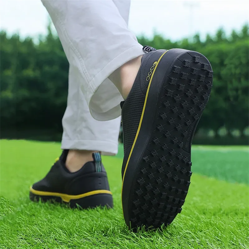 Men's Casual Walking Contrast Color Soft Sole Golf Shoes