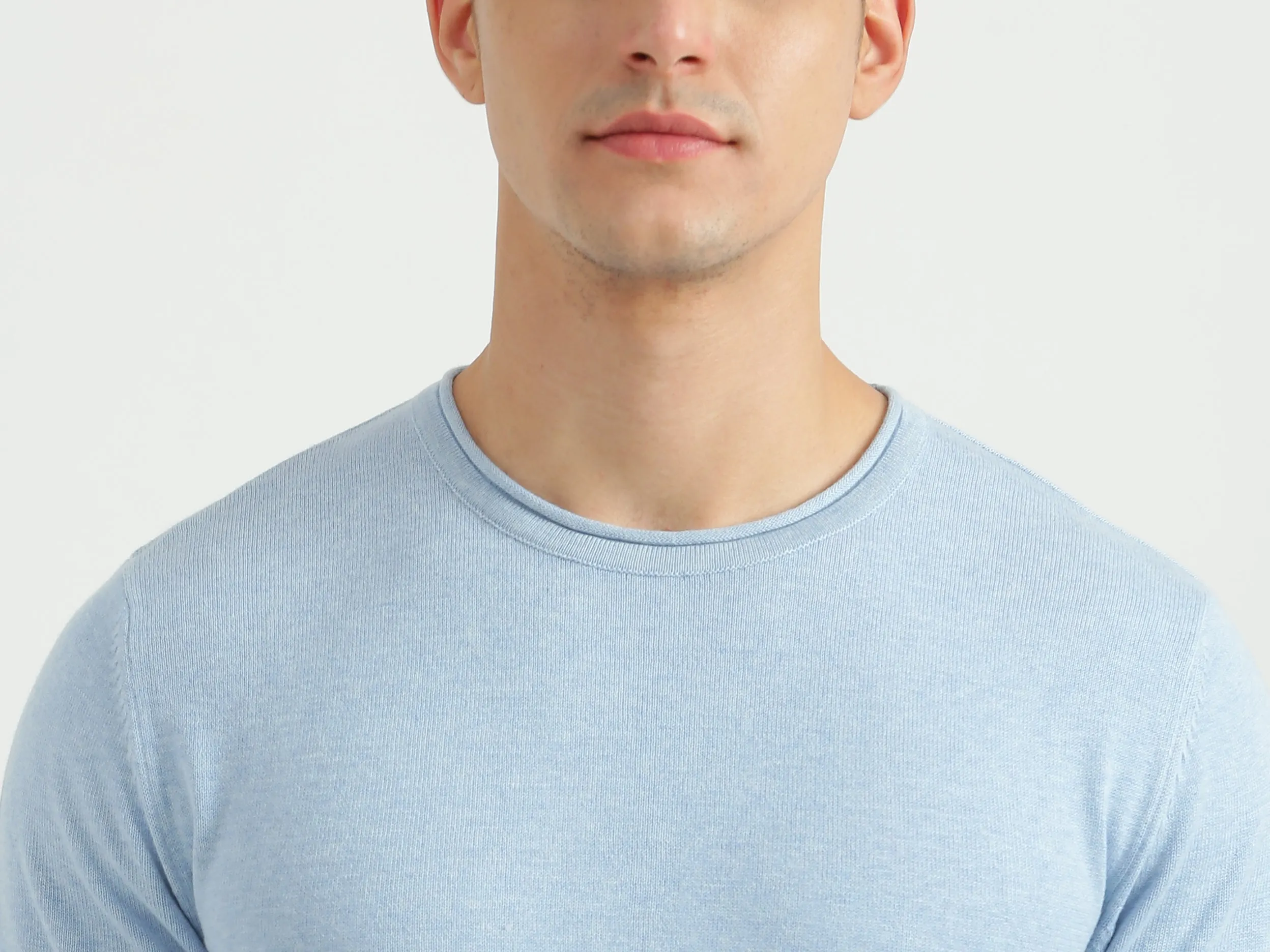 Mens Long Sleeve Solid Sweater