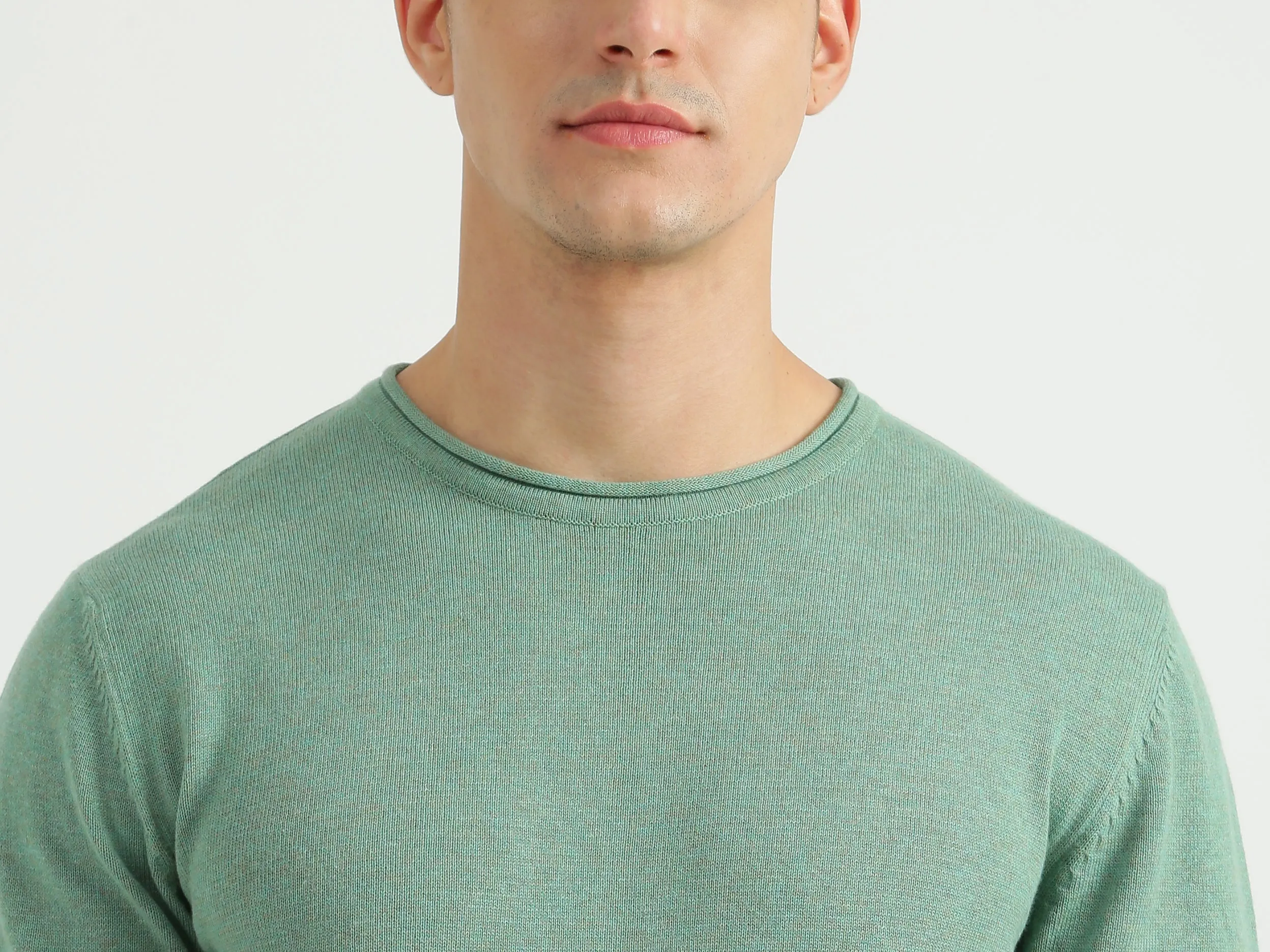 Mens Long Sleeve Solid Sweater