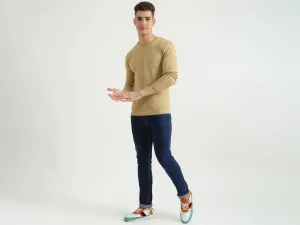 Mens Long Sleeve Solid Sweater