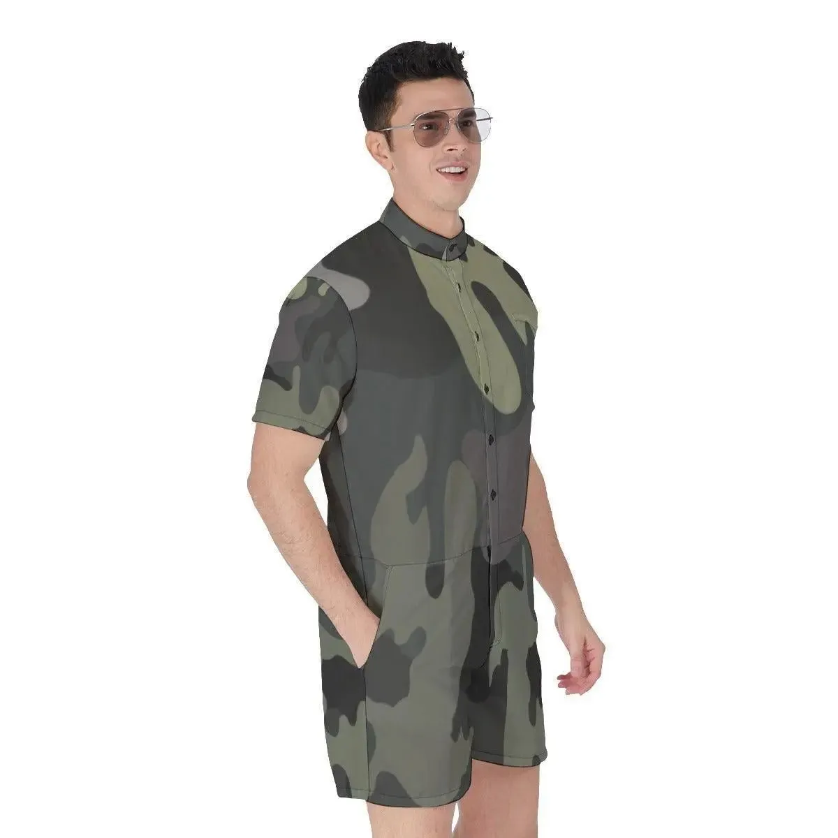 Misha Army Men's Rompers