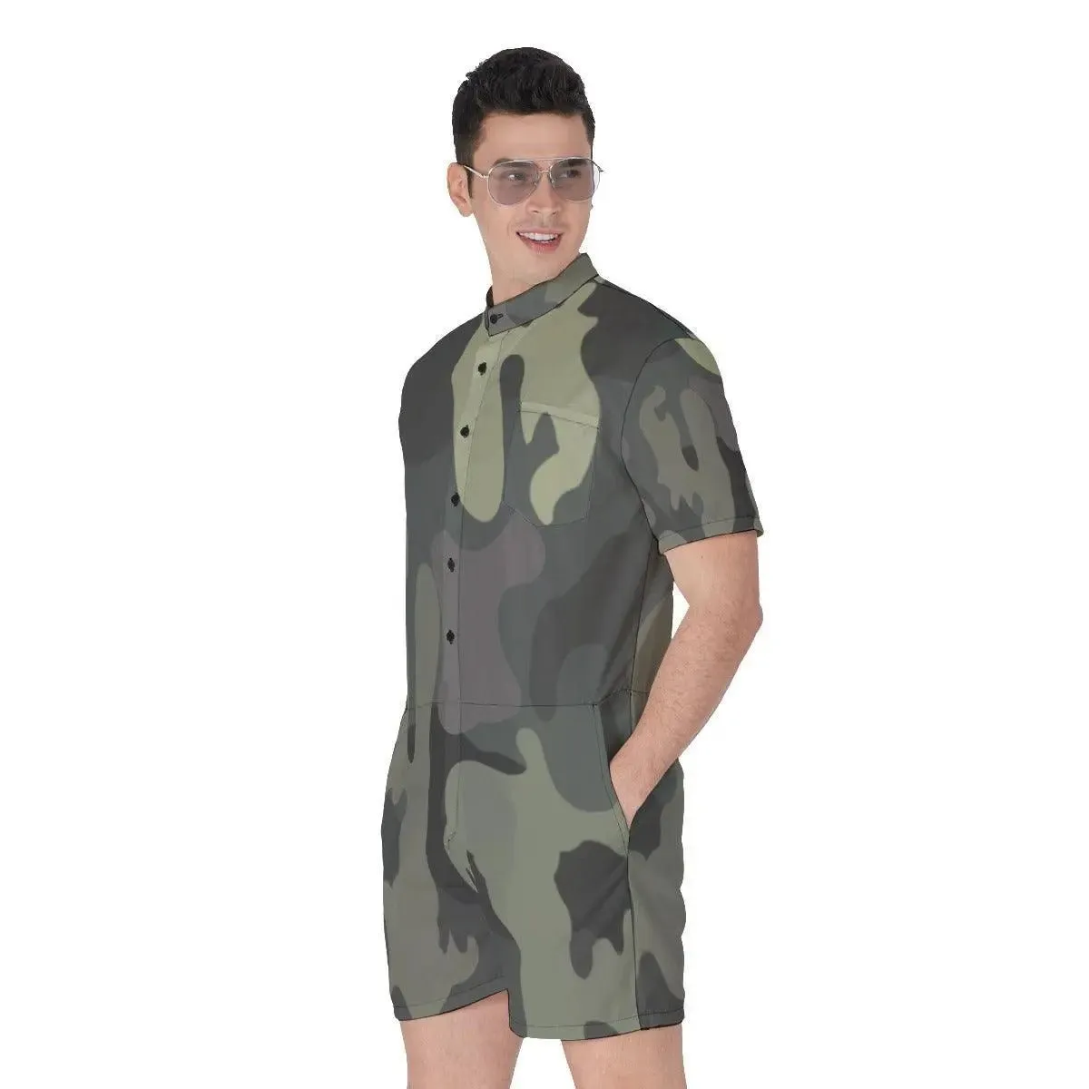 Misha Army Men's Rompers