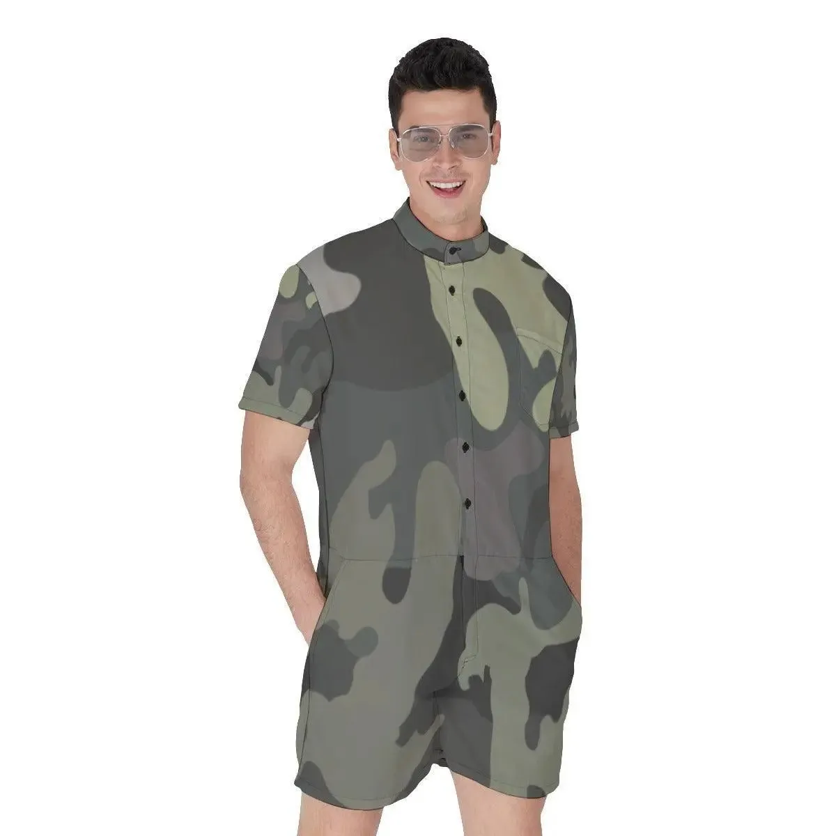 Misha Army Men's Rompers