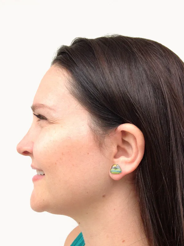Mountain Stud Earrings
