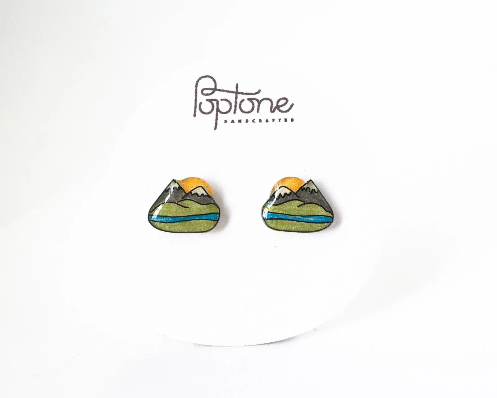 Mountain Stud Earrings