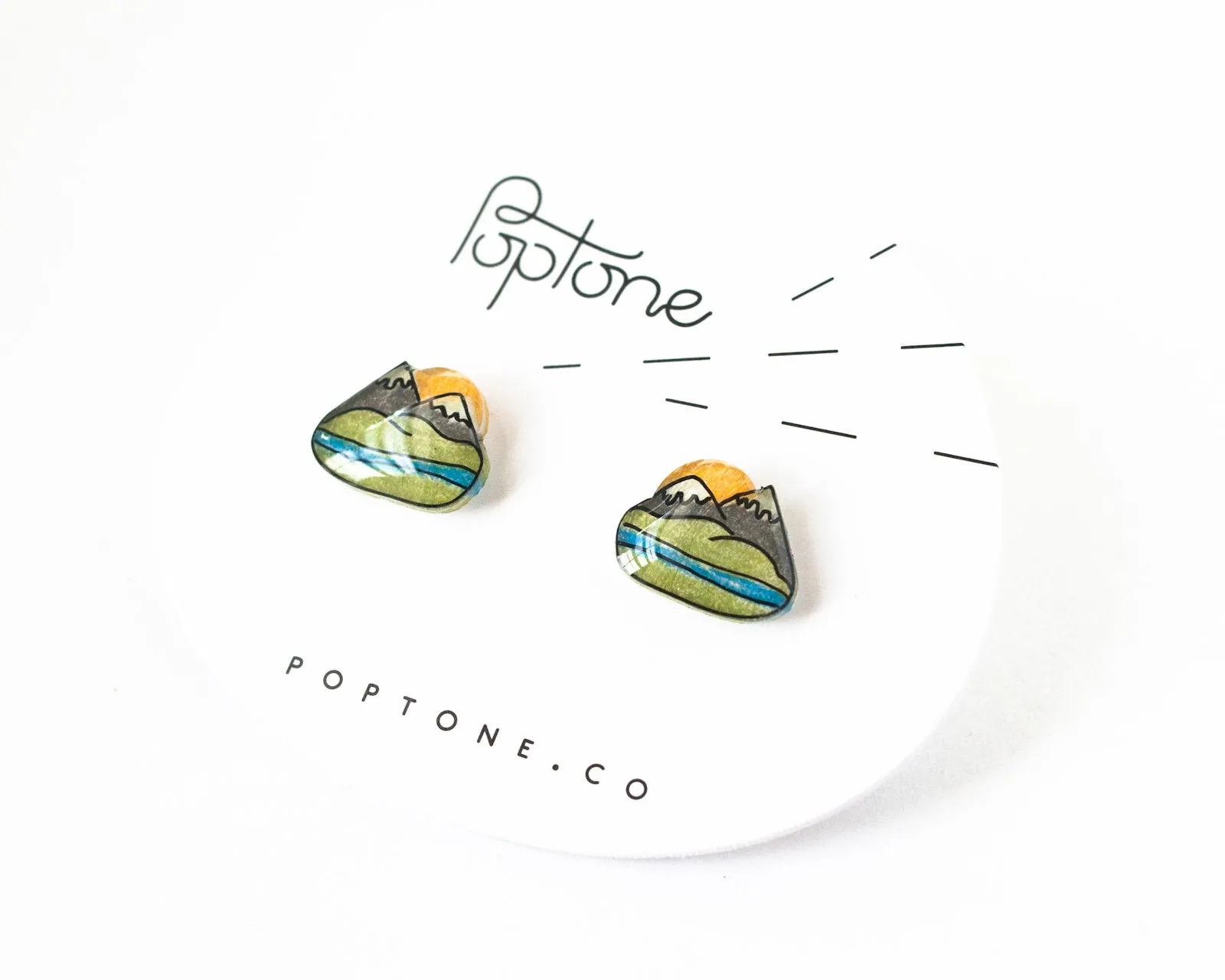 Mountain Stud Earrings