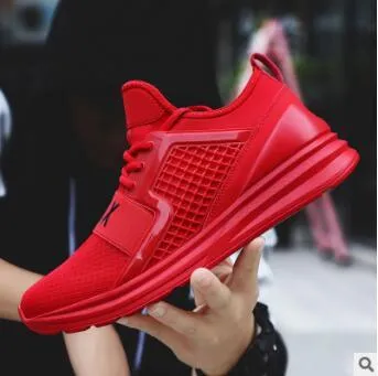 New large size sports shoes men's summer Korean version of the net shoes men's trend casual wild shoes