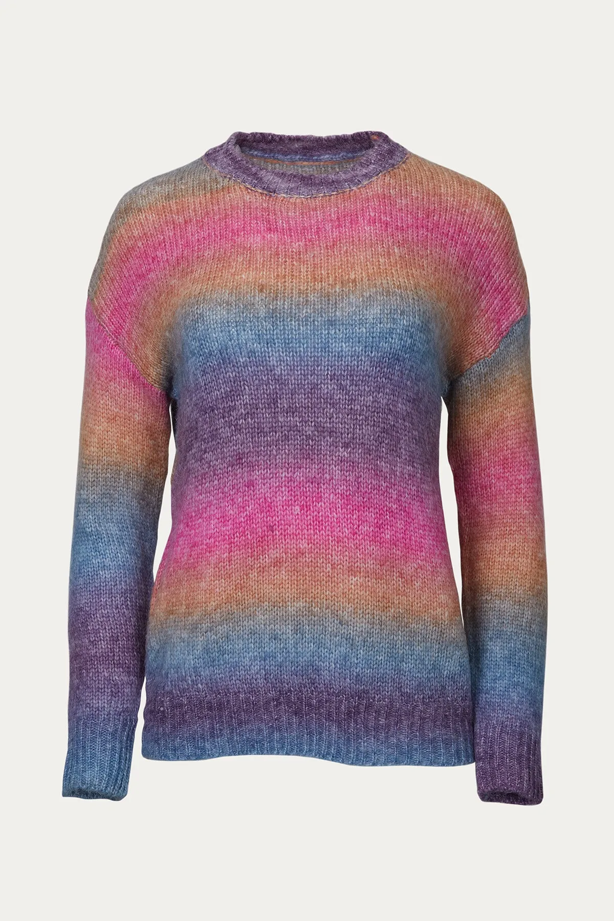 OMBRÉ CREWNECK KNIT SWEATER