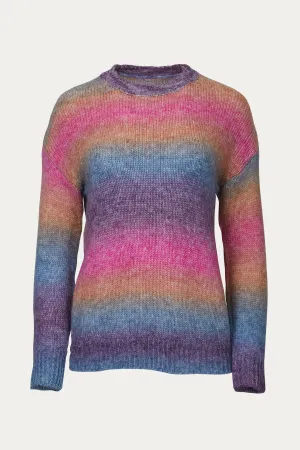 OMBRÉ CREWNECK KNIT SWEATER