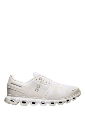 On Running Women's Cloud 6 Sneaker in White/White