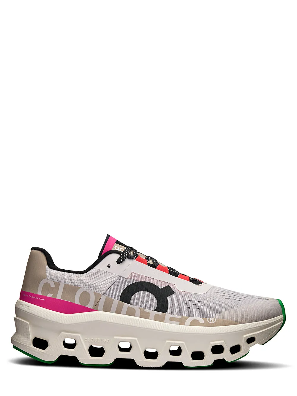 On Running Women's Cloudmonster Sneaker in Silver/Ivory
