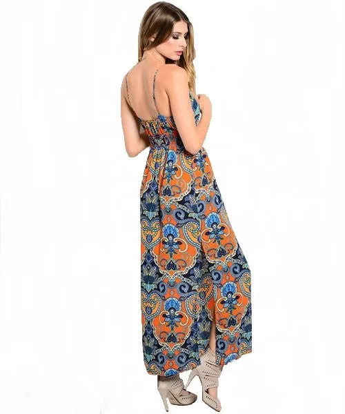 Paisley Boho Maxi Dress