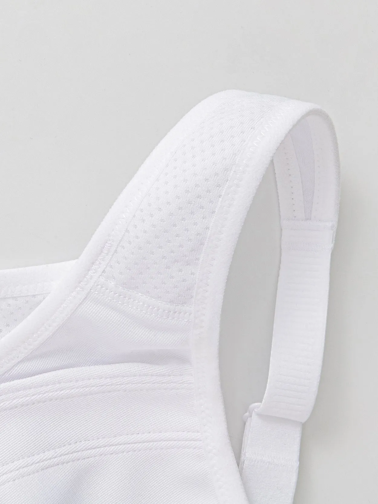 Plus Size Non Padded Yoga Sports Bra White