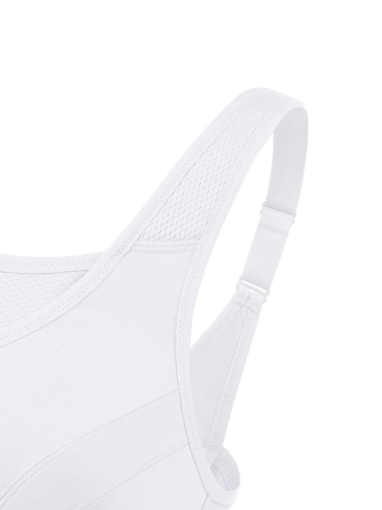 Plus Size Non Padded Yoga Sports Bra White