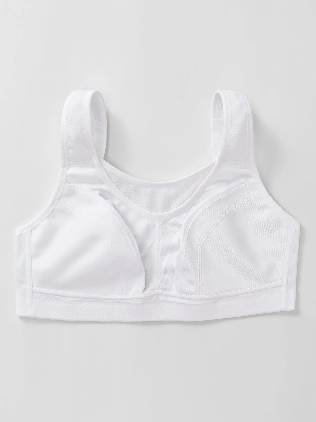 Plus Size Non Padded Yoga Sports Bra White
