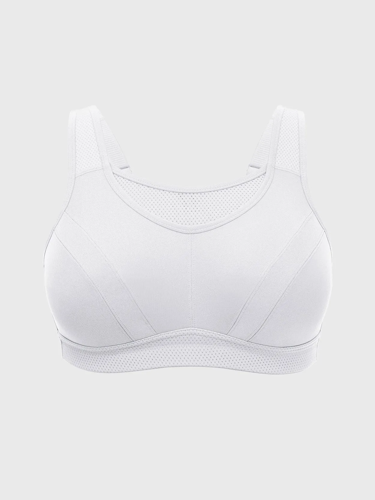 Plus Size Non Padded Yoga Sports Bra White