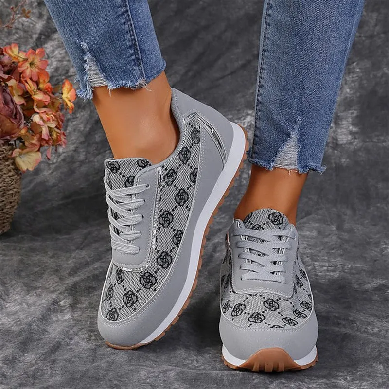 Print Lace-up Sneakers