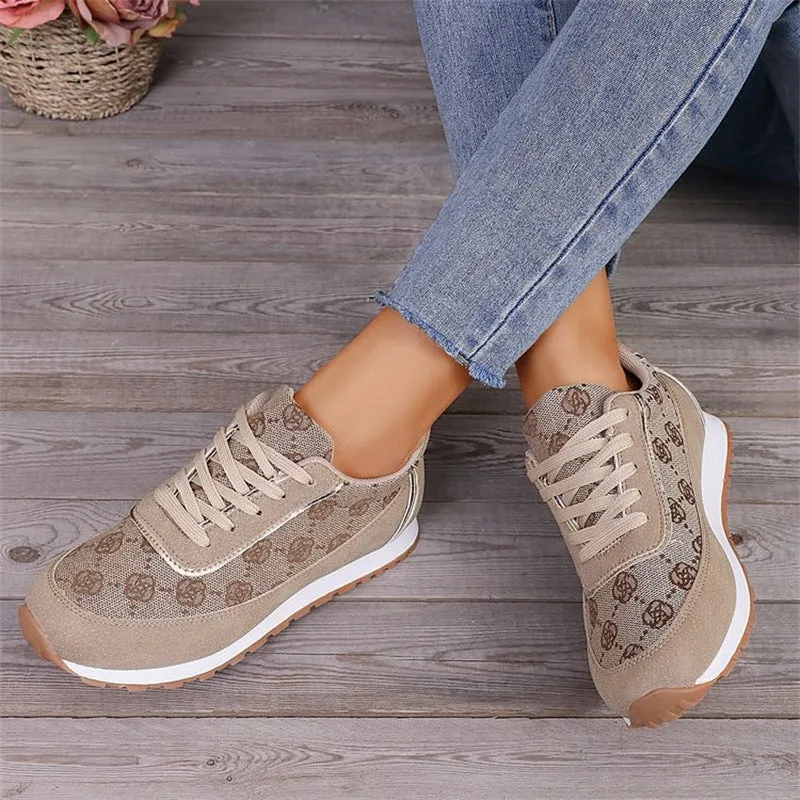 Print Lace-up Sneakers