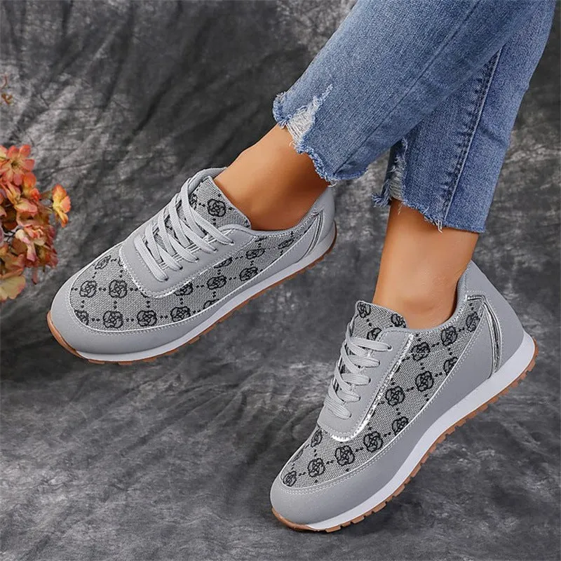 Print Lace-up Sneakers