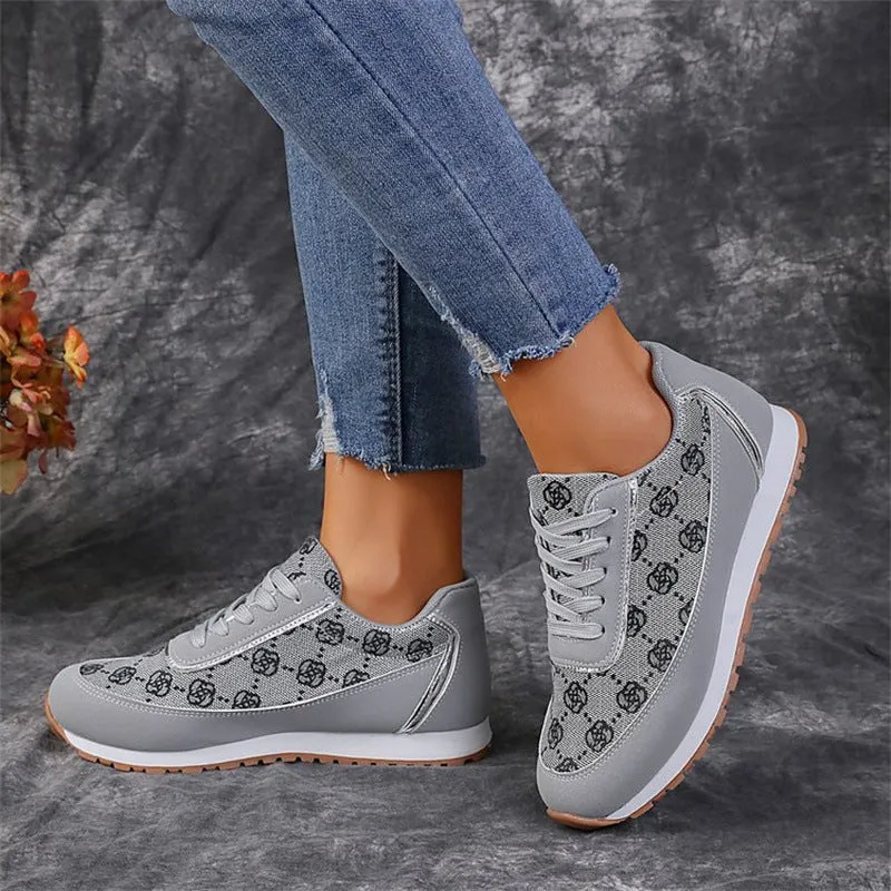Print Lace-up Sneakers