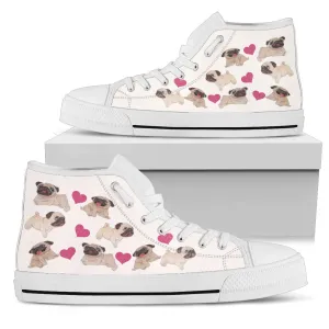 Pugs & Hearts Canvas Shoes