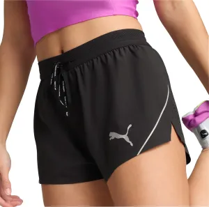 Puma Raceday UltraWeave 3 Inch Womens Split Running Shorts - Black