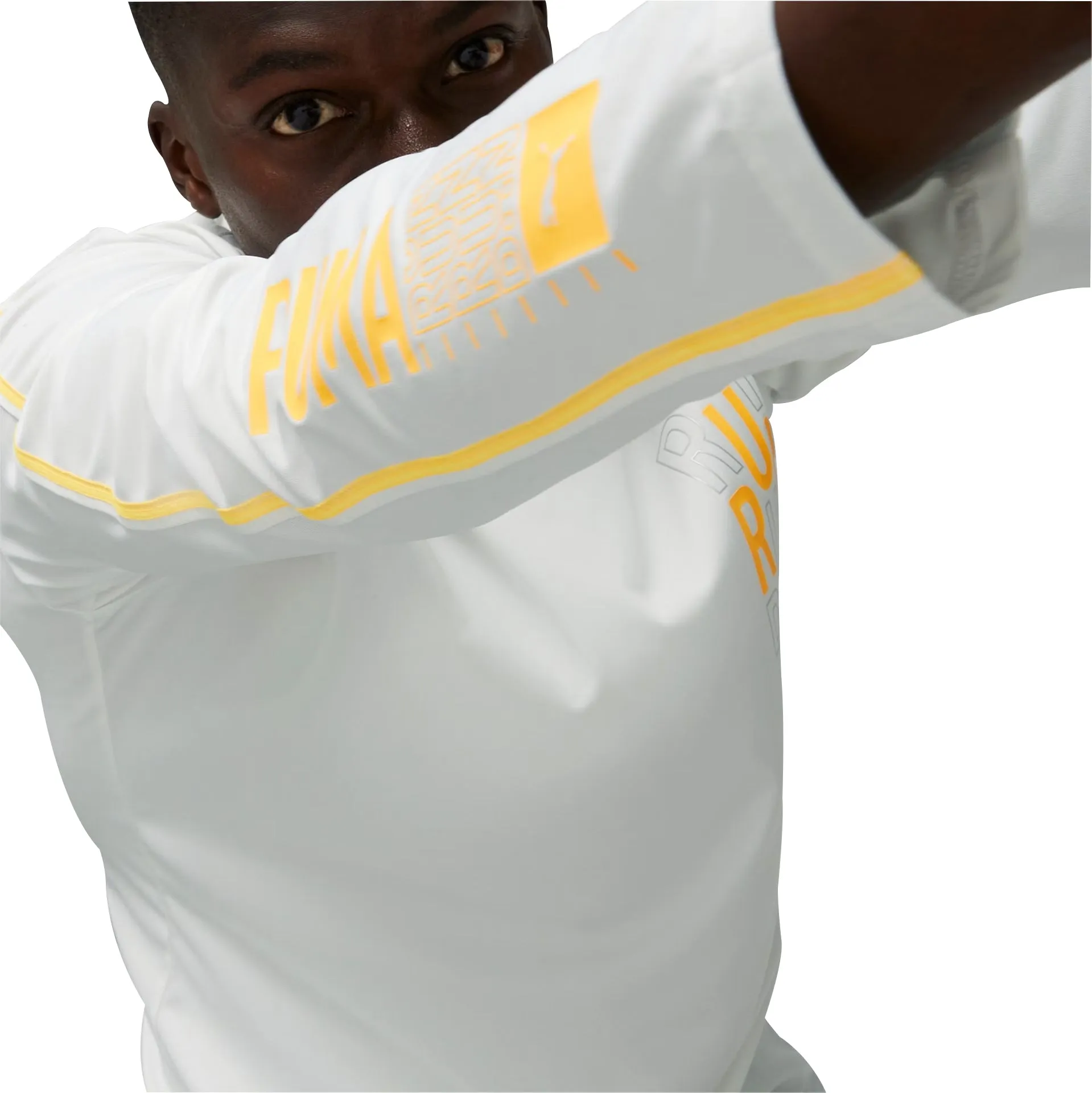 Puma Run Graphic Long Sleeve Mens Running Top - White