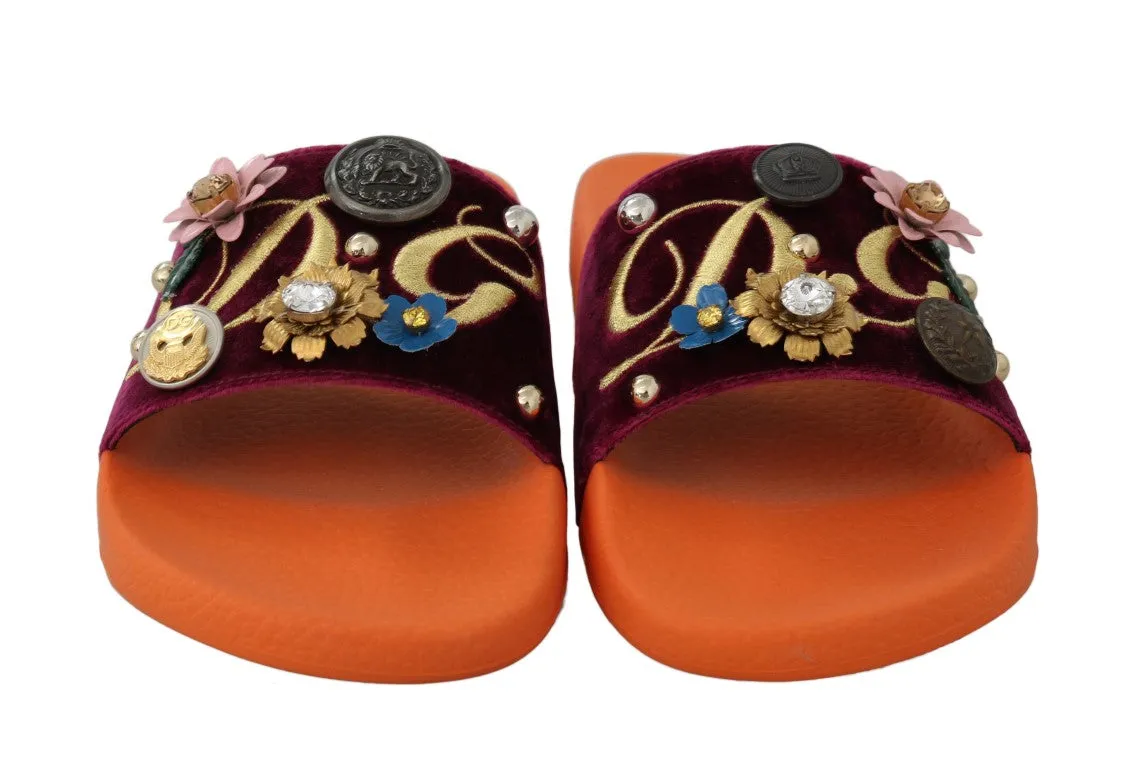 Purple Velvet Crystal DG Logo Slides