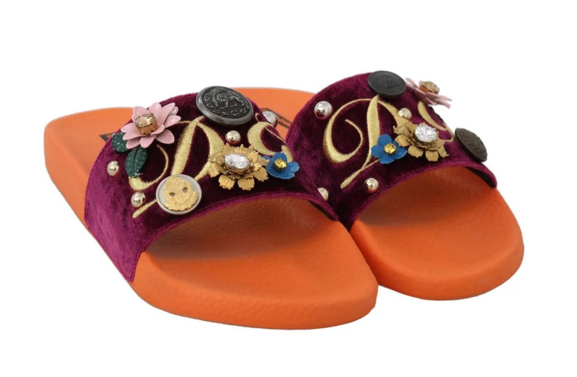 Purple Velvet Crystal DG Logo Slides