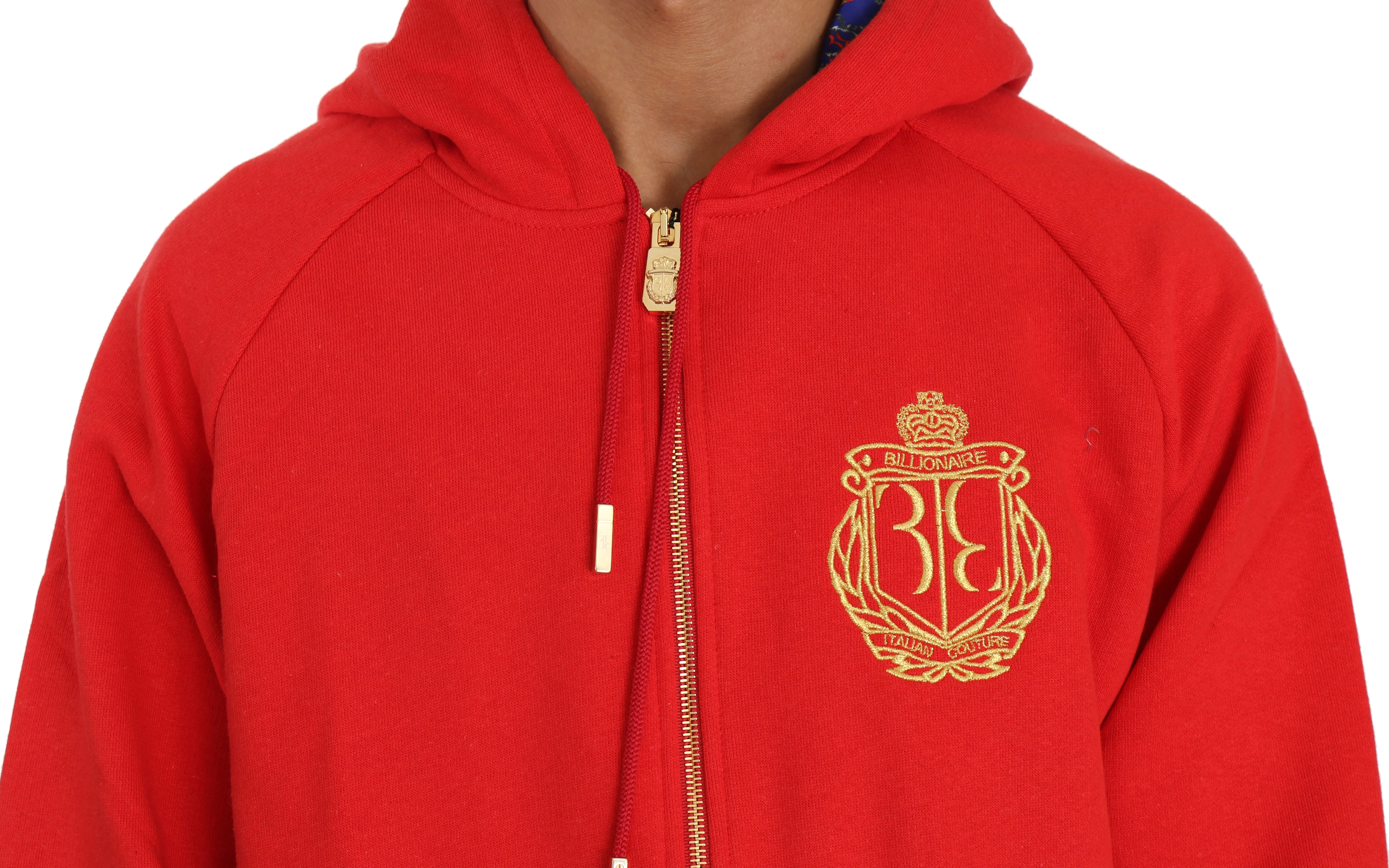 Red Cotton Sweater Pants Tracksuit