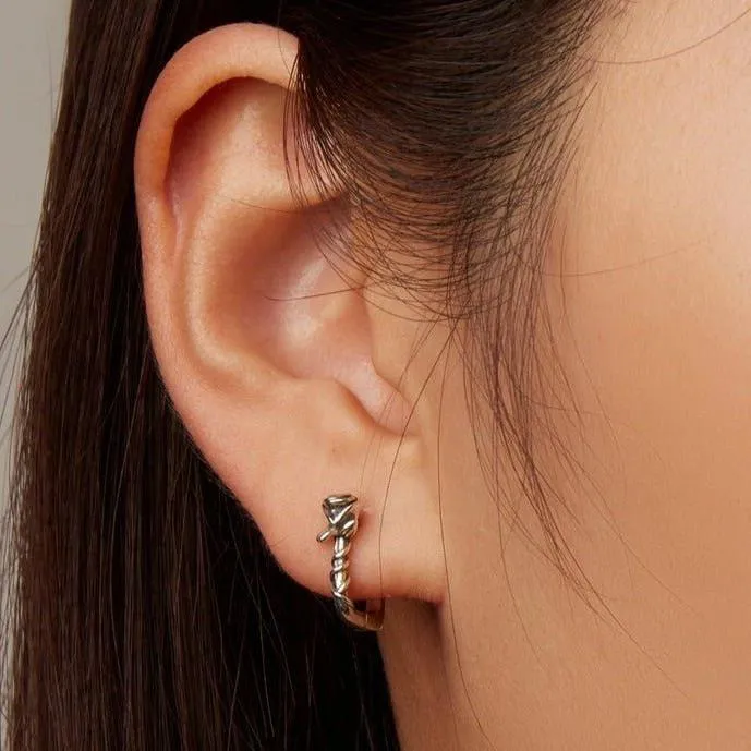 Rose & Vines U-shaped Ear Buckle Earrings
