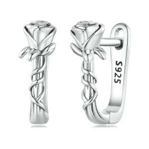 Rose & Vines U-shaped Ear Buckle Earrings