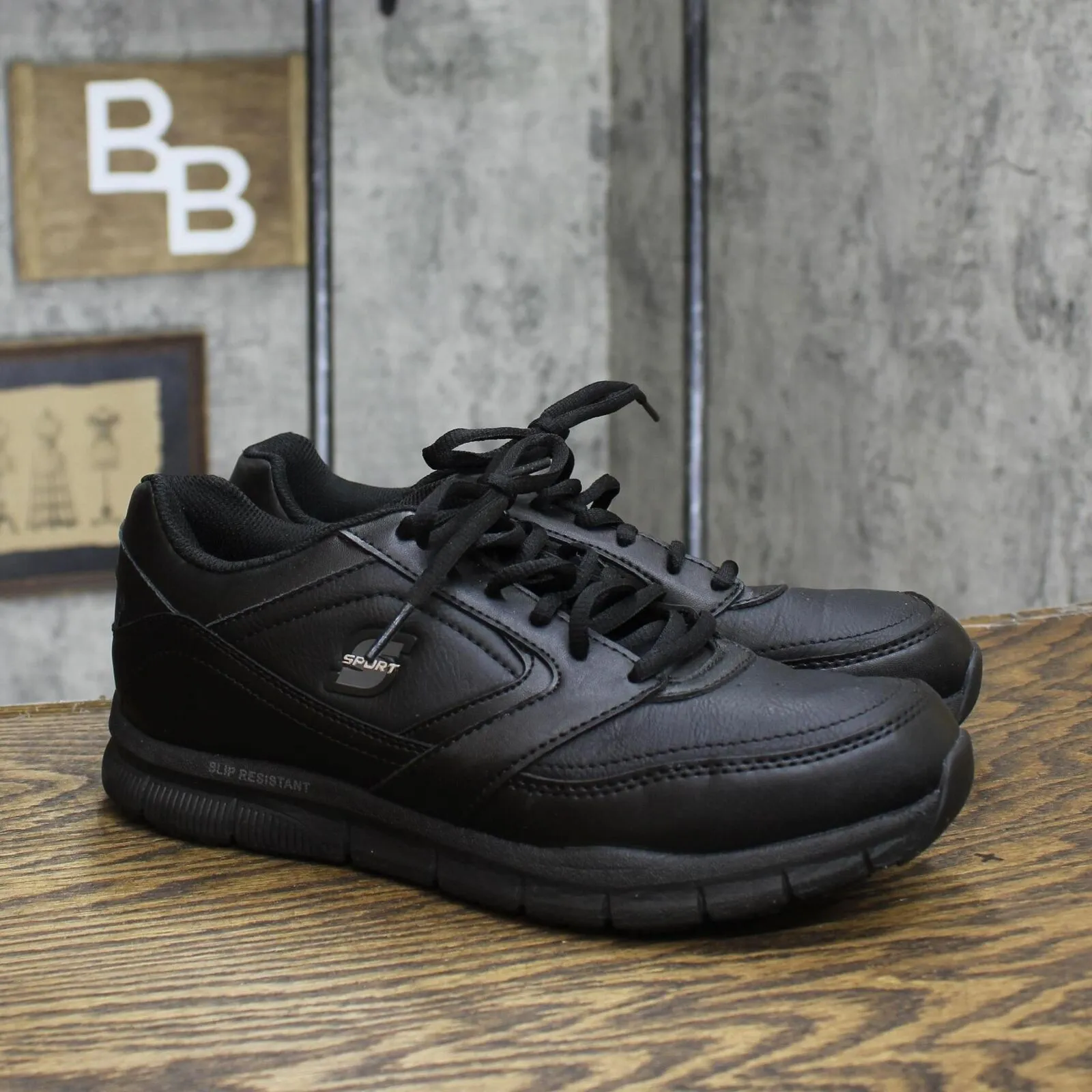 S Sport By Skechers Men's Brise Slip Resistant Sneakers 77424933 Black 8