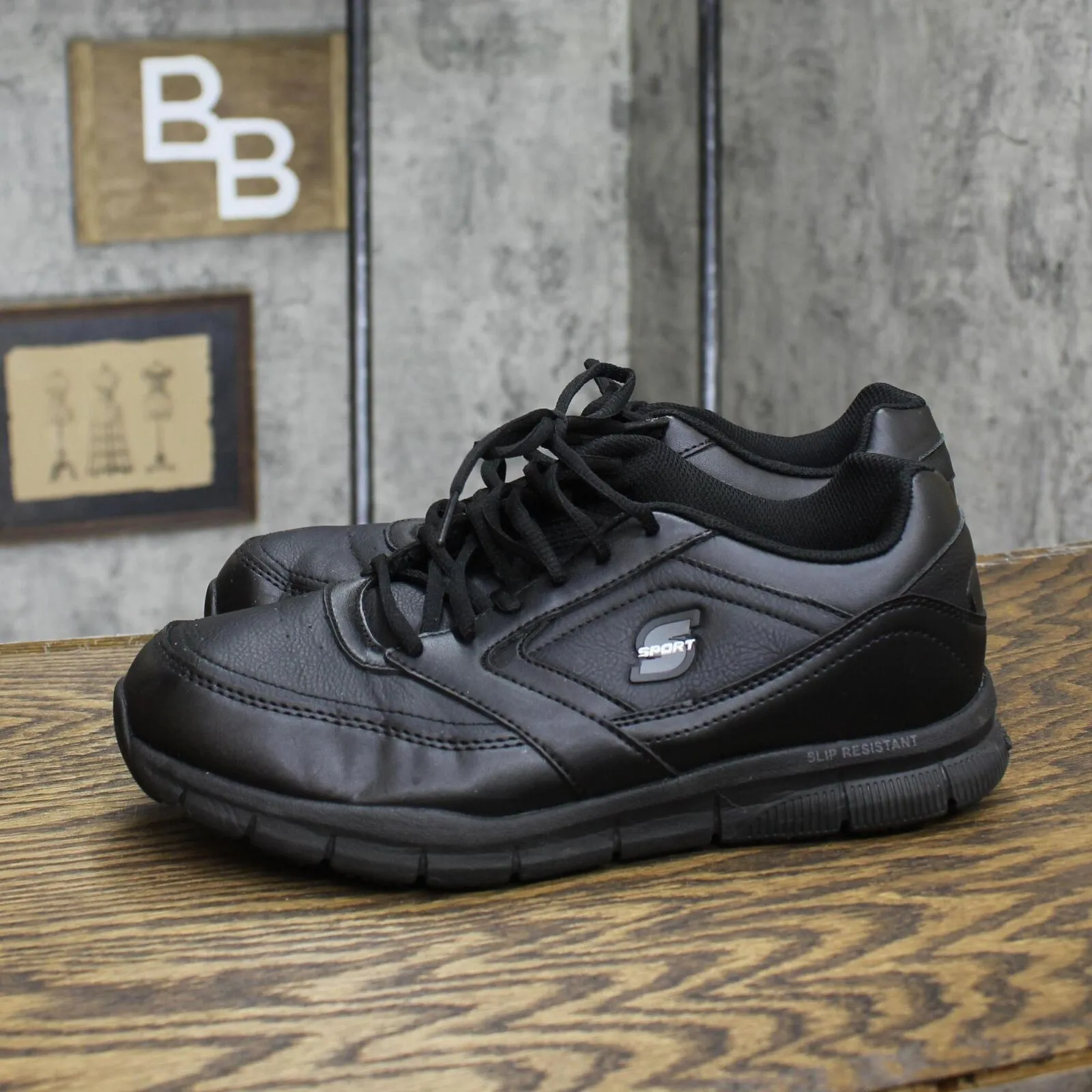 S Sport By Skechers Men's Brise Slip Resistant Sneakers 77424933 Black 8
