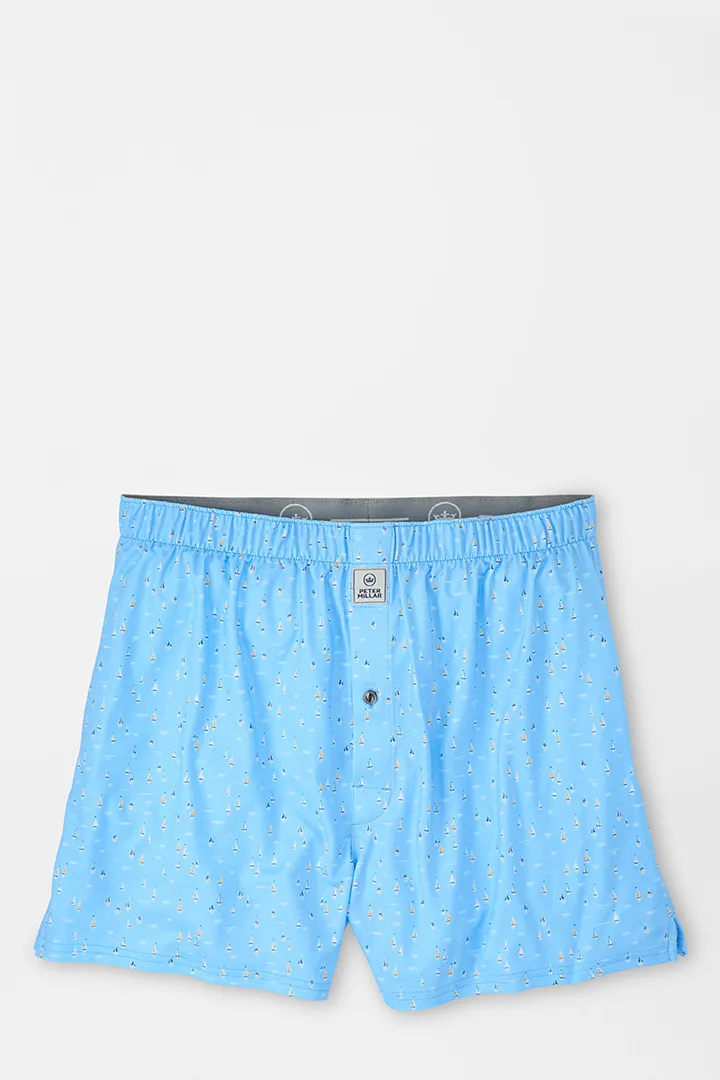 SAILING AWAY PERFORMANCE BOXER SHORT - SEAPORT BLUE