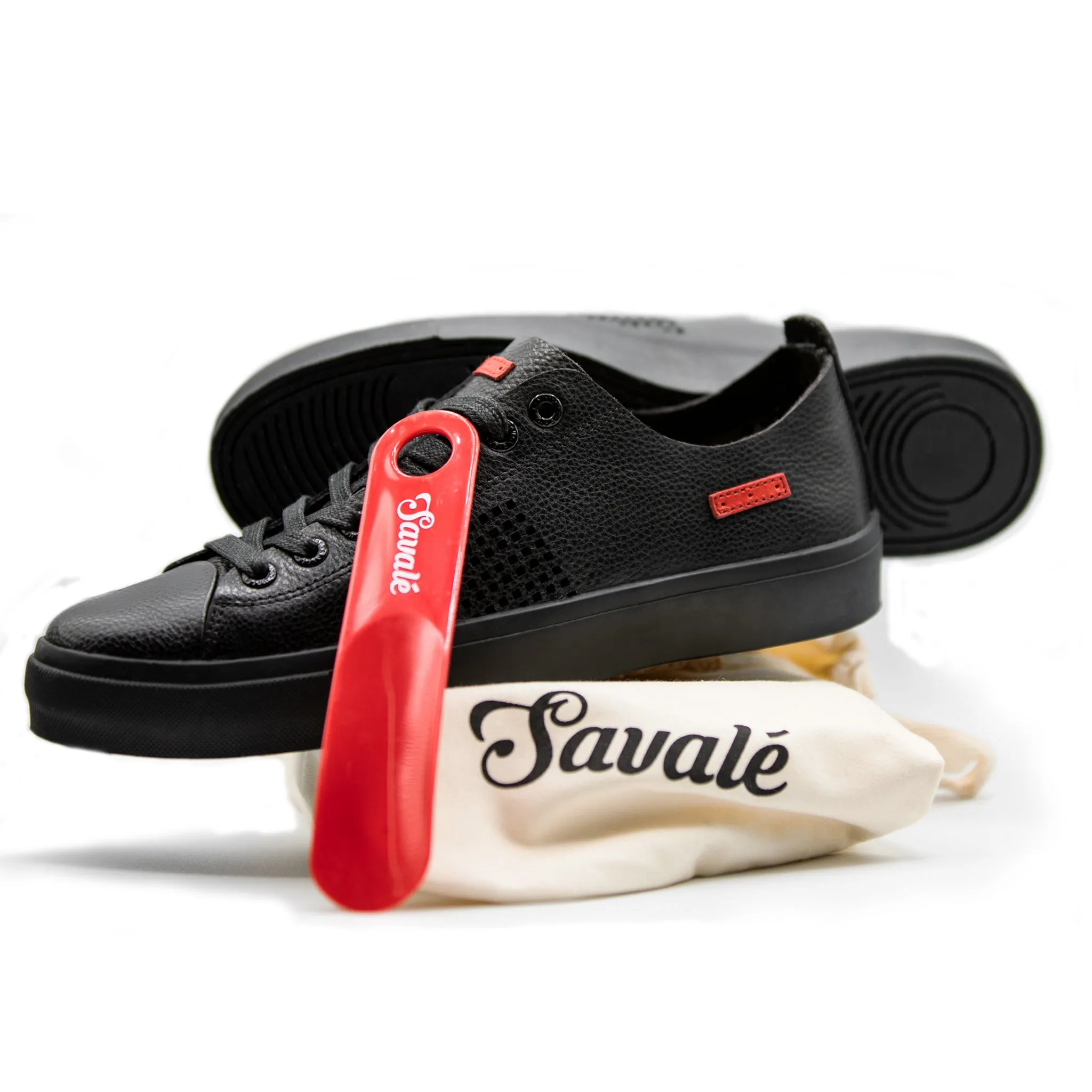 Seika Black / Black Full-Grain Leather