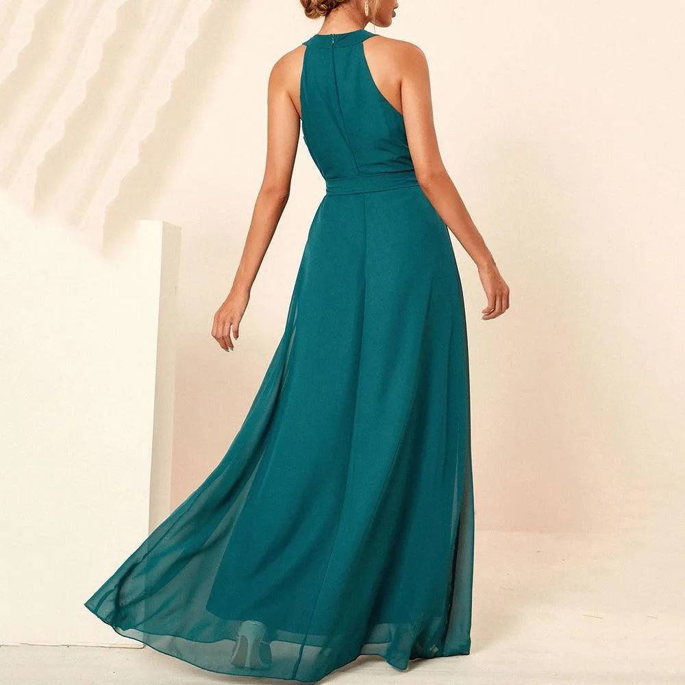 Sexy Off Shoulder Green Maxi Summer Dress